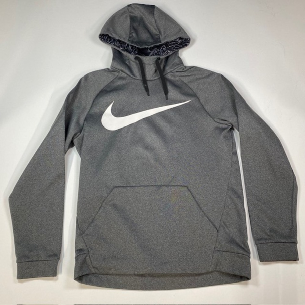Nike Dri-FIT Therma‎ Full Zip Hoodie Gray Men's Size M Athletic Pullover